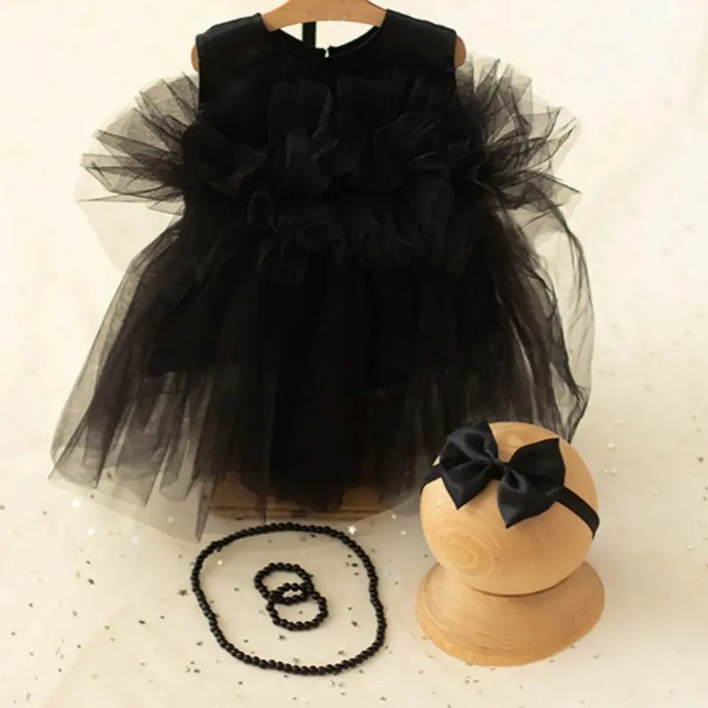 Baby Girl Mesh Princess Dress Set - Newborn Photography Outfit - Image 5